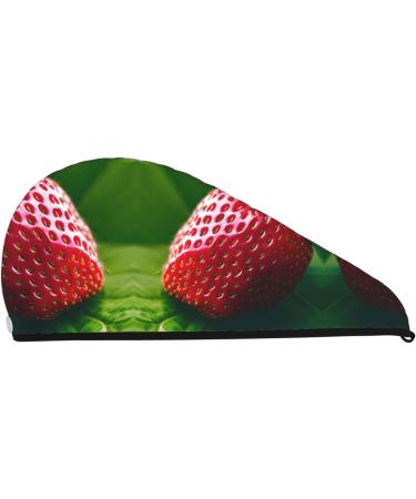 Strawberry Coral Velvet Dry Hair Cap - Unisex Wet Towel Wrap for Home Pool Parties & Beach | Perfect Accessory for All - Buy Online on GoSupps.com