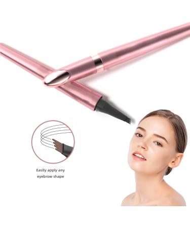 Eyebrow Pencil with 4 Fork Tip Magic Eyebrow Pencil 3D Eyebrow Pen Microblading Brow Pencil Creates Natural Makeup Stay on All Day Create Natural Hair-Like Defined Brows Last All-Day(Dark Brown) - Buy Online on GoSupps.com