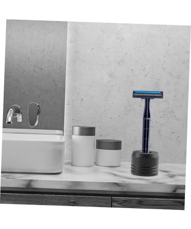 PopetPop Razor Holder Base - Aluminum Alloy Stand for Safety Razor | Practical Desktop Storage (4x4cm Black) - Buy Online on GoSupps.com