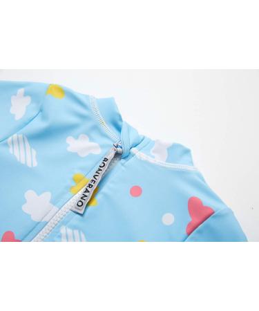 BONVERANO Baby Girls Long-Sleeve Zipper Swimsuit | UPF 50+ Sun Protection | 18-24 Months - Buy Online on GoSupps.com
