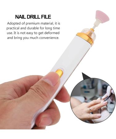 POPETPOP nail polisher nail drill buffer nail art drill kit nail art polisher nail art machine Mini Electric nail tools electric acrylic nail drill electric drill abs white manicure 15.2X2X2CM White - Buy Online on GoSupps.com