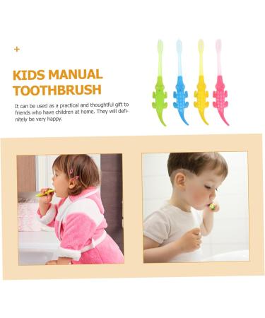 Frcolor 16 Pack Small Crocodile Toothbrush for Kids | Cute Toothed Cleaners for Infants & Toddlers | PBT Small Head Oral Hygiene Tools - Buy Online on GoSupps.com