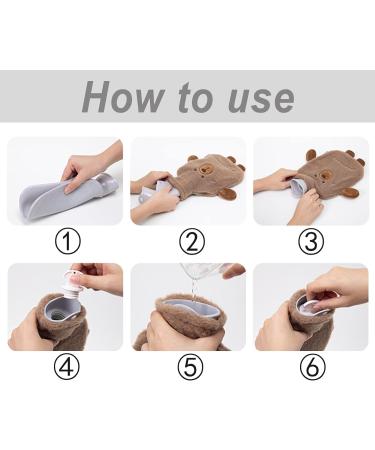 Large 2L Heat Bottle with Soft Cover - Fluffy PVC Hand Warmer for Pain Relief | Ideal Gifts for Women Children & Adults - Shop Internationally! - Buy Online on GoSupps.com