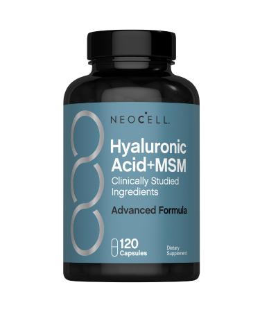 NeoCell Hyaluronic Acid with MSM 1000mg | 120 Capsules | Advanced Formula Supplement | Clinically Studied Ingredients