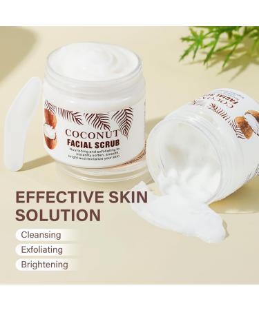 Premium Organic Facial Scrub Exfoliator with Coconut Oil | Ultra Hydrating Exfoliating Wash for Essential Skin Care - Ship Internationally - Buy Online on GoSupps.com