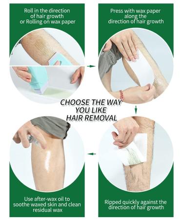 Sensitive Skin Roller Waxing Kit with Aloe for Hair Removal | At-Home Waxing Kit for Arms, Legs, and Body | Men and Women - Buy Online on GoSupps.com