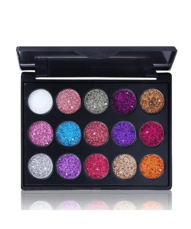 ETEDES Glitter Eyeshadow Palette - 15 Color Set, Shimmer Matte Professional Makeup for Long Lasting Waterproof Eye Shadow - Buy Online on GoSupps.com