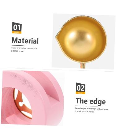 Tofficu Victory Melts Wax Warmer Set | Spoon & Hollowed Wax Seal Tools | Aluminum Alloy Pink 4x4x4cm - Perfect for Wax Melting - Buy Online on GoSupps.com