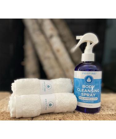 Pristine No-Rinse Body Cleansing Spray - Fresh Waters & Citron | Moisturizing Body Mist & Quick Shower Alternative - Buy Online on GoSupps.com