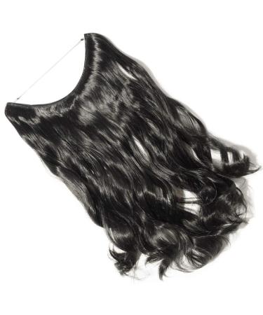 Buy Silk-Co Adjustable Rubber Band Hair Extensions - Invisible Cord Corrugated Synthetic - 50cm Black for Women - Buy Online on GoSupps.com