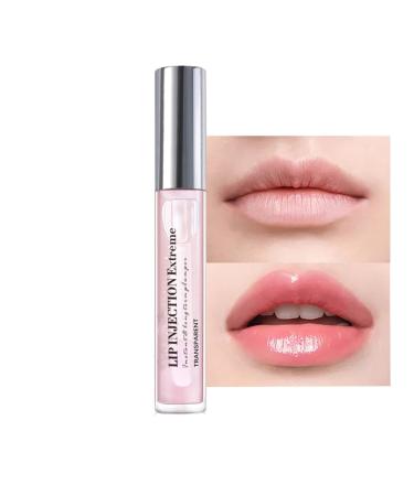 Lip Plumper Lip Gloss Lip Maximizer Balm Plumper Lip Extreme Volume Healthy Enhancer Hydrated Lips Moisturize Eliminate Dryness Wrinkles Enhances Plump Gloss (Clear Pink Color)