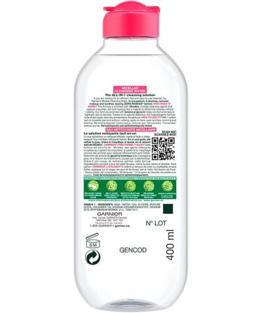Garnier Micellar Cleansing Water All-in-One Makeup Remover Cleanses and Soothes Skin Ideal for Face Eyes & Lips No Rinsing For Dry & Sensitive Skin 400ml - Buy Online on GoSupps.com