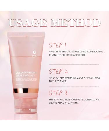 Collagen Night Wrapping Mask 75ml Collagen Overnight Wrapping Peel Off Facial Mask Hydrolyzed Collagen Perfect For Dry & Dehydrated Skin Reduces Sagging & Dullness Korean Skin Care - Buy Online on GoSupps.com