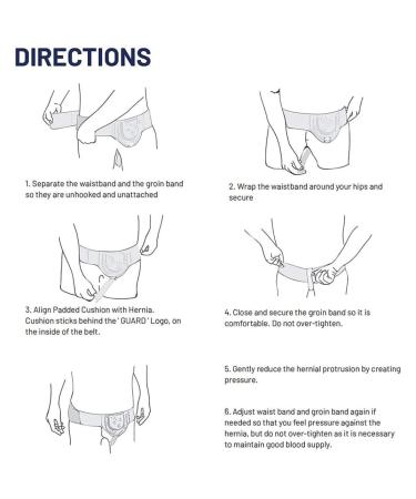 Inguinal Hernia Truss Belt for Men | Adjustable Support Post-Surgery | Left & Right Side | 86-110cm - Buy Online on GoSupps.com