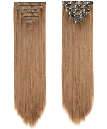 Hair Extensions Clip Long Straight Hairstyle Synthetic Blonde Black Brown Hairpieces Heat Resistant False Hair Accessories - Buy Online on GoSupps.com