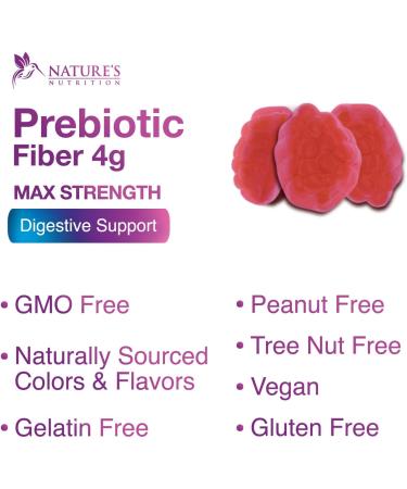 Extra Strength Fiber Gummies for Adults - 120 Gummies, 4g Inulin - Digestion Support Supplement - Buy Online on GoSupps.com