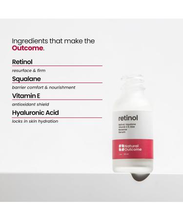 Retinol Serum for Face | Fine Line and Wrinkle Reducer Serum | Nightly Hydrating Facial Serum with Hyaluronic Acid Vitamin E Squalane and Aloe Vera | Collagen Enhancer | 1 o - Buy Online on GoSupps.com