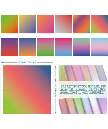 KASYU Smart Infusible Ink Transfer Sheets - 12 Sheets Gradient Color Sublimation Paper for Cricut Mug Press - Buy Online on GoSupps.com