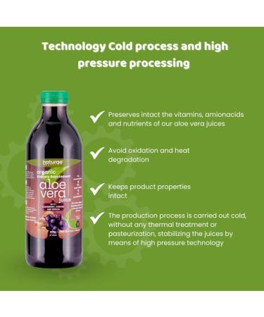 naturae Healthy Aloe Vera Juice Natural Digestive Health & Immune Support with Elderberry Ginger & Stevia Promotes Stomach Balance & Regularity 33.8 fl oz 1 unit - Buy Online on GoSupps.com