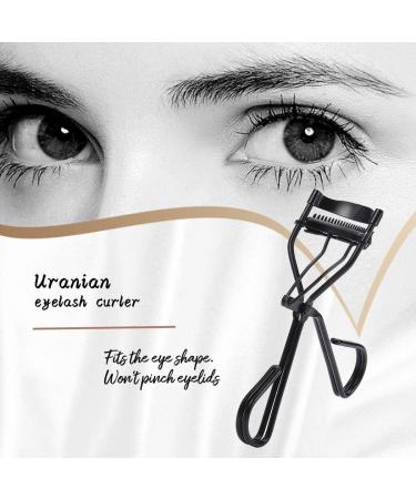 Uranian Eyelash Curler with Built-in Comb and Replacement Silicone Pads - Premium Makeup Tool for Women and Girls - Buy Online on GoSupps.com