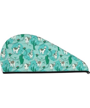 Alpaca Boho Microfiber Hair Towel - Super Absorbent Wrap for Long Curly & Thick Hair | Quick Dry Coral Velvet for Women - Buy Online on GoSupps.com