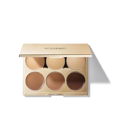 ICONIC LONDON Multi Use Sculpting Palette | Contour Conceal and Highlight Medium Coverage Cruelty-Free Vegan Makeup 0.42 oz