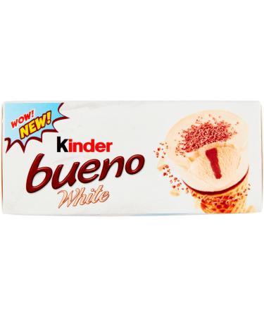 kinder bueno Ice White Lot de 4 noisettes cr meuses en forme d' cureuil gaufr croustillant Blanc glac  - Buy Online on GoSupps.com