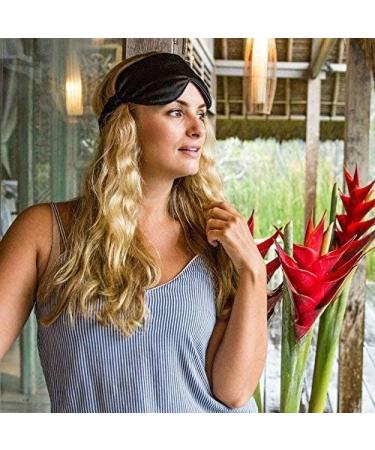 Swanwick 100% Pure Silk Oversized Luxury Eye Mask for Sleeping - Black - Buy Online on GoSupps.com
