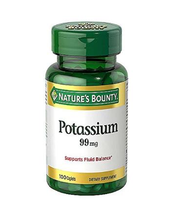 Nature's Bounty Potassium Gluconate 99mg 100 Caplets
