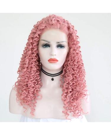 SHIYID Black Kinky Curly Lace Front Wig | Long Heat Resistant Synthetic Hair International Shipping Available - Buy Online on GoSupps.com