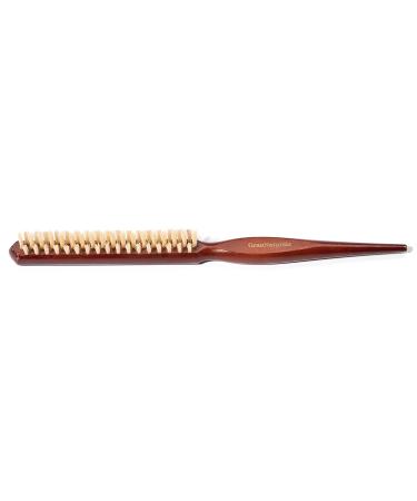 GranNaturals Boar Bristle Teasing Brush - White Bristles - Wooden Handle for Backcombing, Edge Control, and Sleek Hairstyles - Buy Online on GoSupps.com