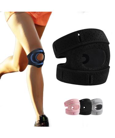 3-Stage Adjustable Knee Brace - Knee Brace for Women & Men Knee Support Brace with Open Patella Neoprene Lightweight Stabilizer for Outdoor Sport Running Jogging Besketball Weightlifting (Large) Large Black