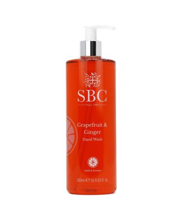 SBC Skincare Grapefruit & Ginger Hand Wash - 500ml | Moisturising Hand Wash For The Family | Vegan Friendly Liquid Hand Wash | Caring Hand Wash For All Skin Types