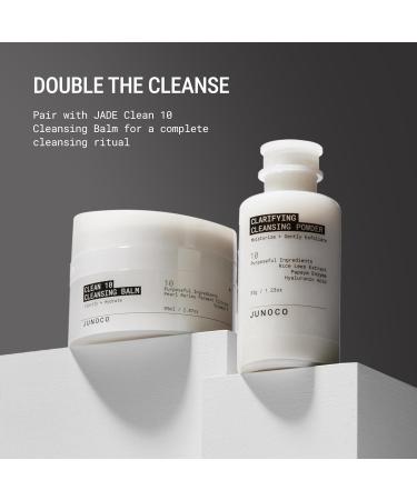 JUNO & Co. JADE Clarifying Cleansing Powder Refillable Enzyme Face Cleanser Gentle Exfoliating Powder-to-Foam Cleanser with Rice & Papaya Enzymes For Smooth Hydrated Skin 35g Refillable Main Container - Buy Online on GoSupps.com
