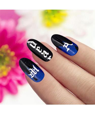 FRCOLOR 4 Sets English Number Nail Stickers Holographic Letter Nail Art Stickers Old English Alphabet Nail Decals for Women Girls DIY Nail Decoration Manicure - Buy Online on GoSupps.com