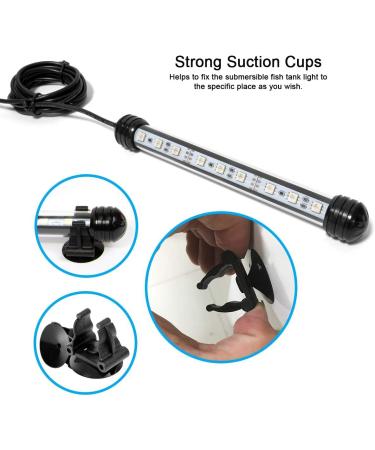 MQ 8-36 inch Submersible LED Aquarium Light - Color Changing Fish Tank Light with Remote Control | IP68 LED Lights Bar for 10-45 inch Fish Tank - Buy Online on GoSupps.com