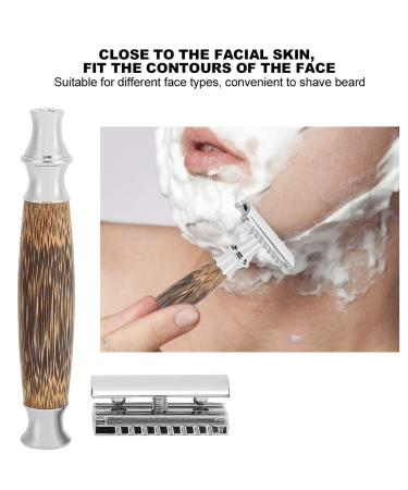 Ankroyu Security Razor Reusable Manual Aluminum Razor with Wooden Handle for Men & Women | Traditional Eco-Friendly Shaving - Buy Online on GoSupps.com