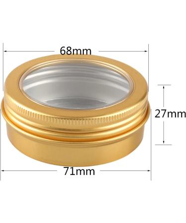 Zeoabsy 50 Pack 60ml Gold Aluminum Cans - Empty Round Screw Cap Containers for DIY Ointments Candles Cosmetics & Shaving Soap - Buy Online on GoSupps.com