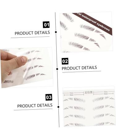 FOMIYES 12 pcs Like Long False D Hair Fake Natural Makeup Sticker Tool Eyebrows Eyebrow Lasting Stickers - Buy Online on GoSupps.com
