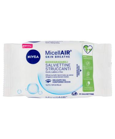 Nivea Micellair Skin Breathe Make-up scarves for all types of make-up delicate facial towels made of 100% natural fabric 1 x 25 pieces