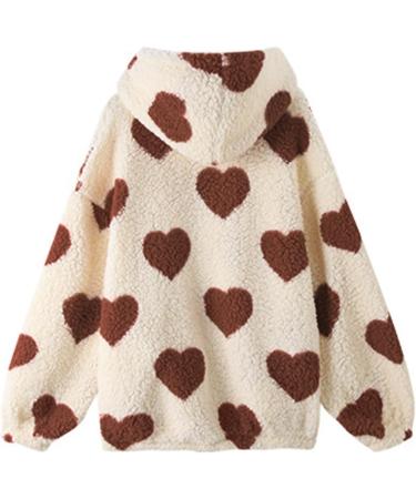 Hanxiulin Women's Fleece Plush Jacket | Warm Oversized Hooded Winter Sweater | Casual Fashion in Khaki - Buy Online on GoSupps.com