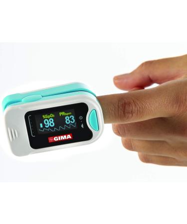 GIMA OXY-3 Portable Finger Pulse Oximeter - Accurate Blood Oxygen & Heart Rate Monitor | Multi-Language Support (IT DE SE HU RO) | Ships Internationally - Buy Online on GoSupps.com
