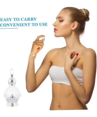 PLAFOPE 1pc Perfume Bottle Scented Cosmetic Sprayer Bottle Refillable Liquid Bottle Empty Perfume Container Mini Spray Bottle Humidifier Empty Glass Composite Material Perfume Rack Travel 9X4X4CM Silver - Buy Online on GoSupps.com