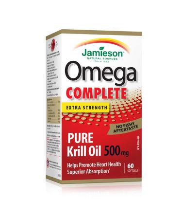 Jamieson Omega Complete Super Krill 500mg 60's 60 Softgels 60 count (Pack of 1)