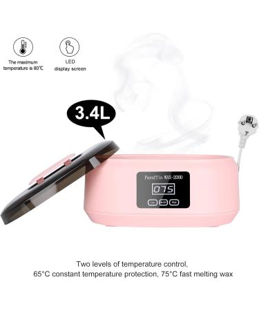 Forever Speed Paraffin Bath Set - 3400ml Wachsbad for Dry Hands & Feet | 900g Paraffin Wax Temperature Display 200W | Ideal Spa Gift in Pink - Buy Online on GoSupps.com