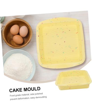 MAGICLULU 2 Pcs Cake Mold Cake Baking Rubber Baking Broiler Pan for Oven Silicone Gummy Molds Cake Pan Silicone Bakeware Quick Fondant Molds Cupcake Square Cake Toast Silica Gel Liner 26.5x24.5cmx2pcs Yellowx2pcs - Buy Online on GoSupps.com