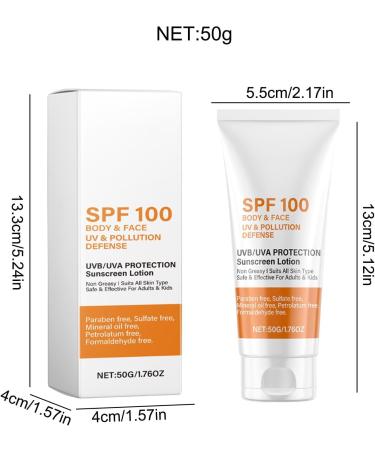 Sunscreen SPF 100 Sunscreen For Body & Face Face Sun Lotion Cream With SPF100 Ultra Light UV Protetion Cream Refreshing And Non Greasy Size Sun Cream Waterproof And Sweatproof - Buy Online on GoSupps.com
