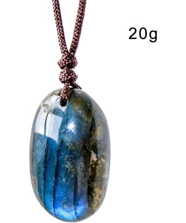 5 Pcs Spiritual Labradorite Necklace - Raw Stone Pendants Necklace for Men Women Healing Gemstone Waterdrop Shape Moonstone Spiritual Stone Pendant Dobooo - Buy Online on GoSupps.com