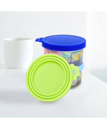 2pcs Pet Food Can Covers Silicone Cat Dog Food Can Lids Pet Tin Can Lids Tops 1 Fit 3 Standard Size for Dog Cat Can Food (Blue Green) - Buy Online on GoSupps.com