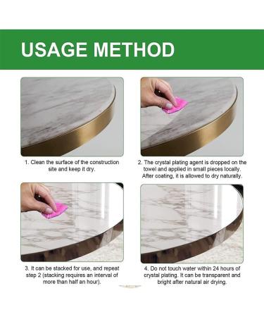 fencyatt Nano Crystal Coating Agent for Tile & Furniture Stone Nano Crystal-Plating Agent Kitchen Marble Oil Stain Cleaner Marble Furniture Polish Spray Granite Worktop Cleaner (160ML 2PCS) 2pcs 160ML - Buy Online on GoSupps.com